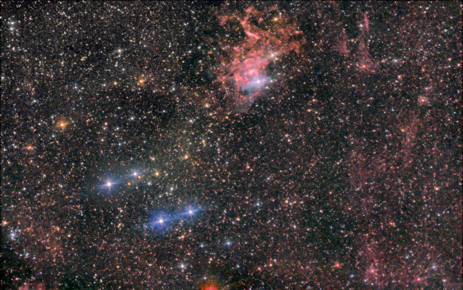 The Flaming Star Nebula in glorious Stub-O-Colour