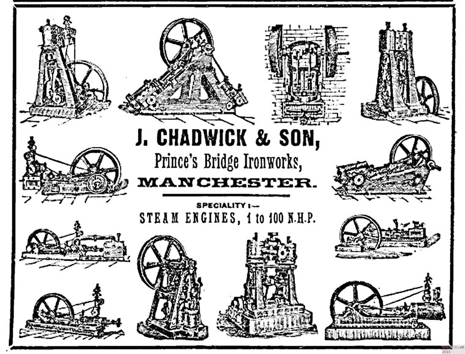 A victorian advertisement for John Chadwick engines, probably more recent than Nordern