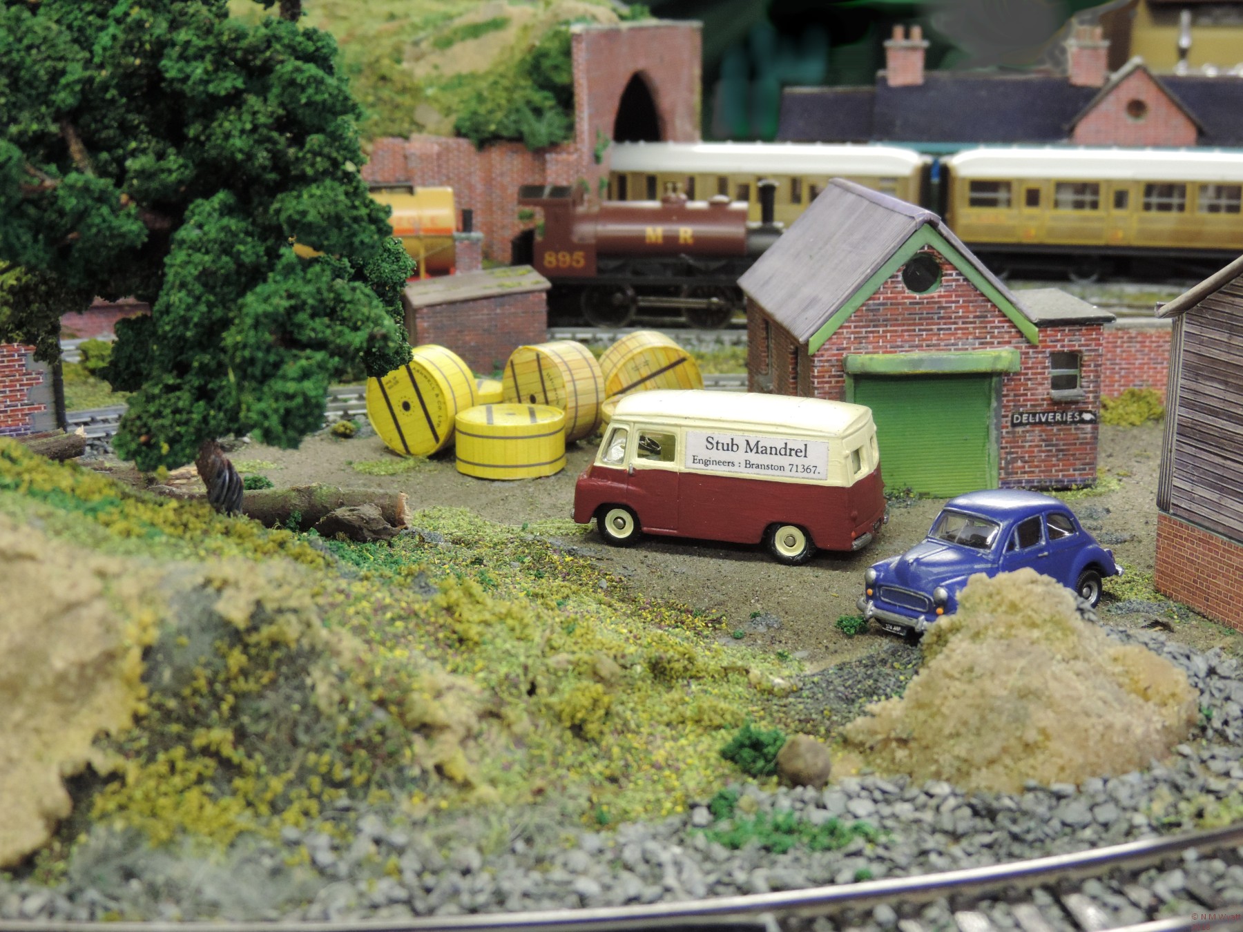 Stub Mandrel's van, parked up in the small light industrial yard.